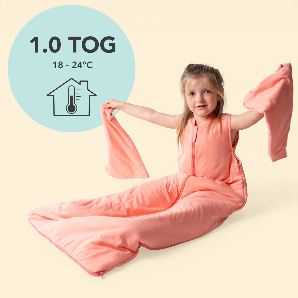 Babyschlafsack 1.0 TOG_Pfirsich_TOG_1201