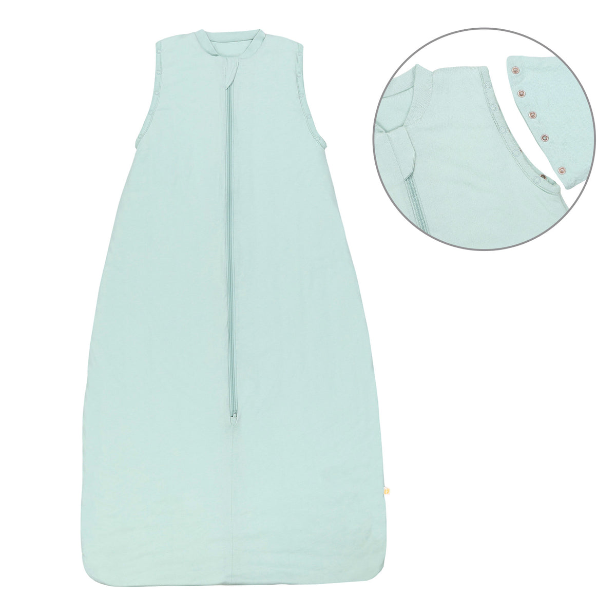 Babyschlafsack 1.0 TOG_Salbei_Vorderseite mit Armausschnitt_1201