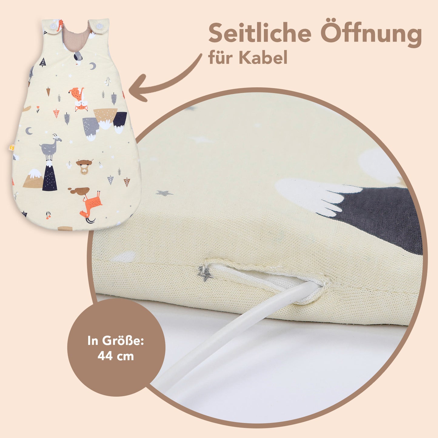 Babyschlafsack 1.0 TOG_Bergtiere_Detailaufnahme3_1204