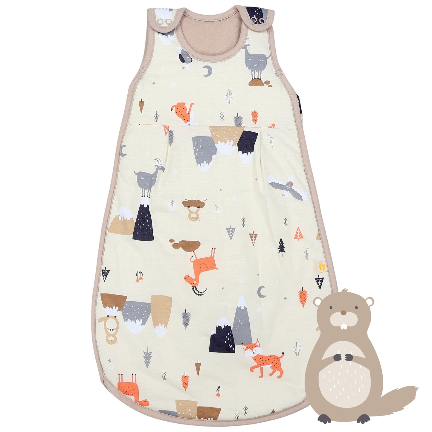 Babyschlafsack 1.0 TOG_Bergtiere_Vorderseite_1204