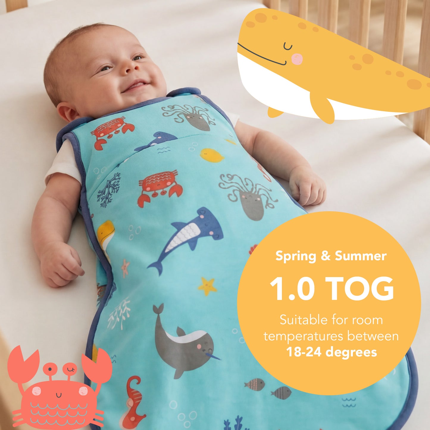Babyschlafsack 1.0 TOG_Meerestiere_TOG_1204