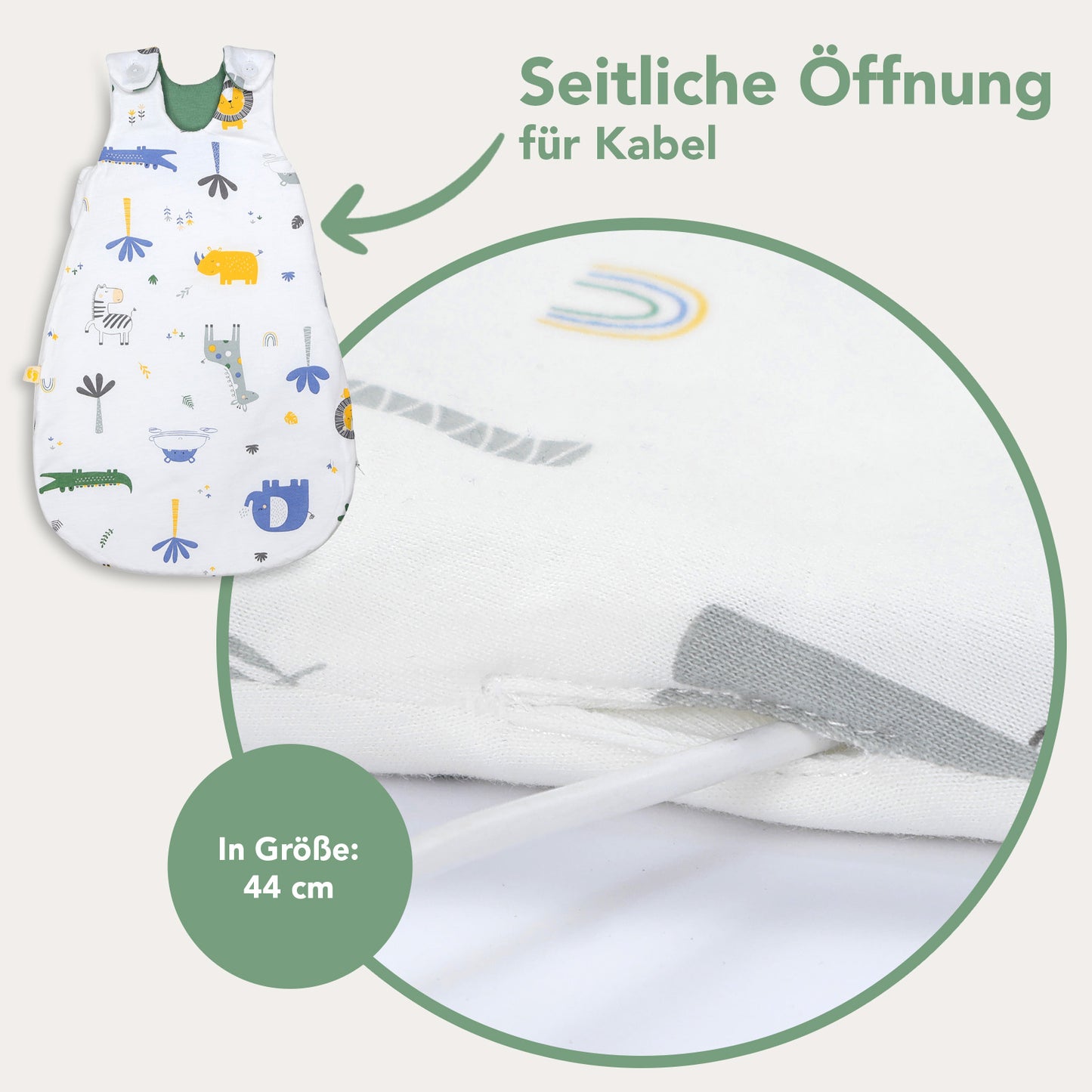 Babyschlafsack 2.5 TOG_Dschungel_Detailaufnahme3_1205