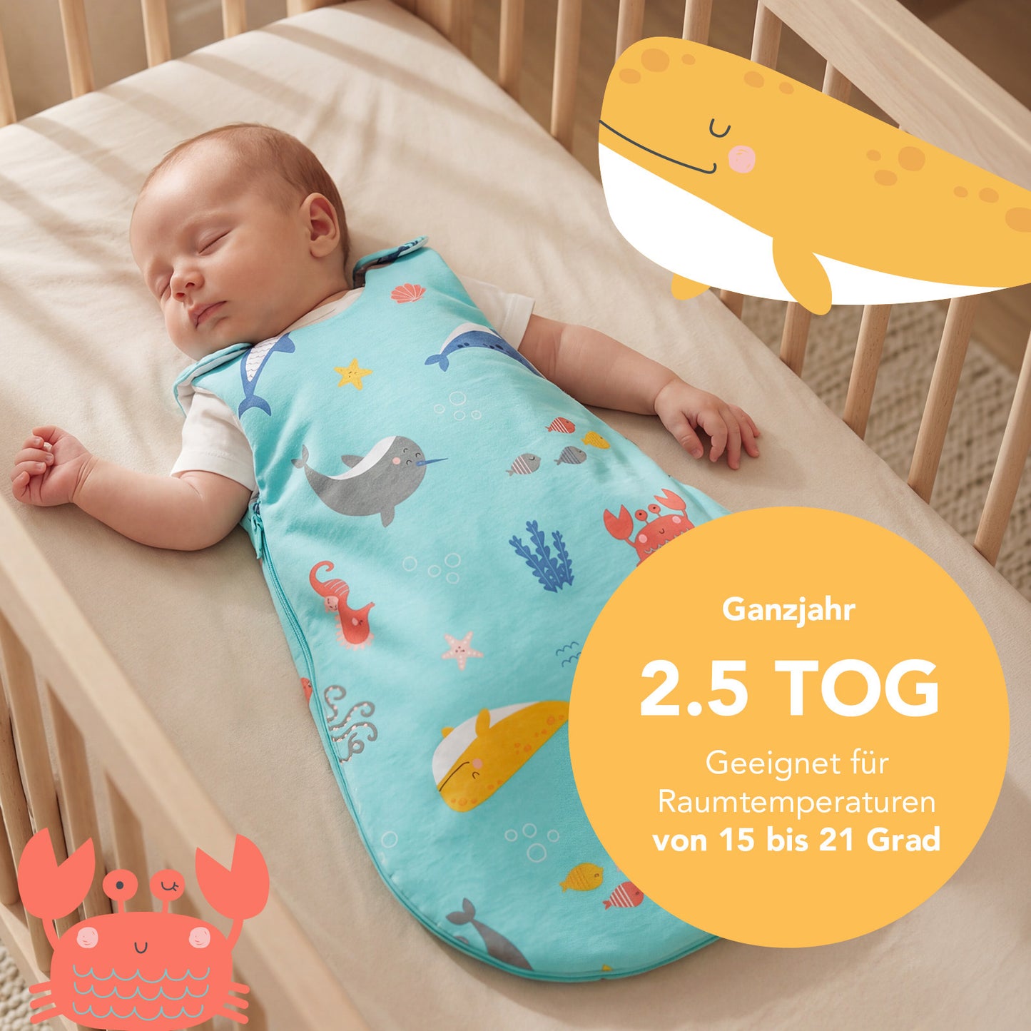 Babyschlafsack 2.5 TOG_Meerestiere_TOG_1205