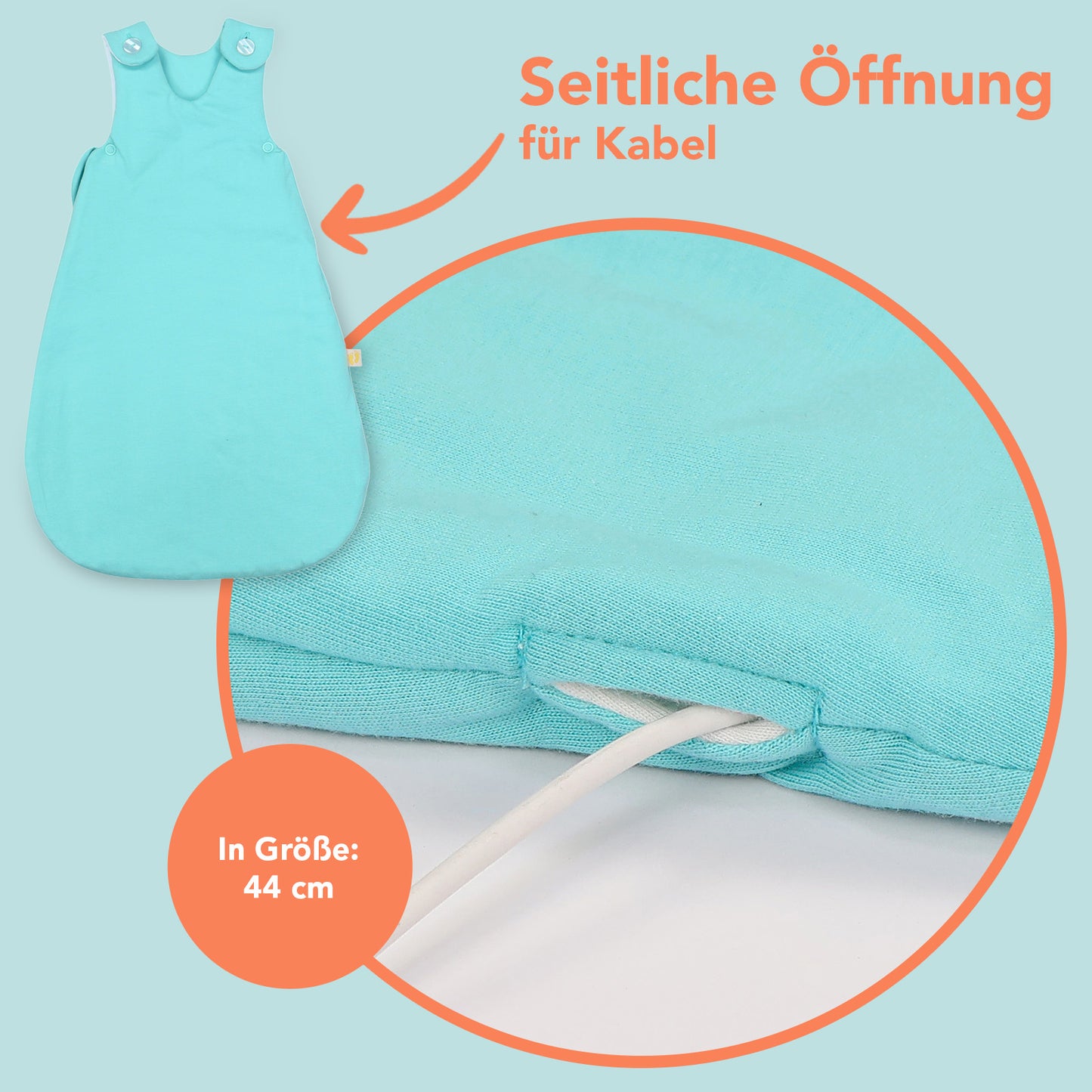 Babyschlafsack 1.0 TOG_Aqua_Detailaufnahme3_1206