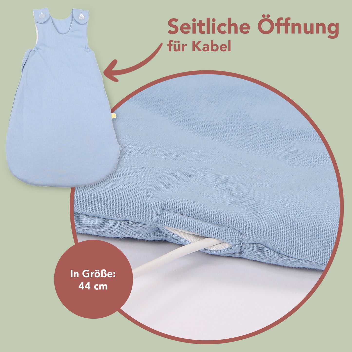Babyschlafsack 2.5 TOG_Blue Ice_Detailaufnahme3_1207