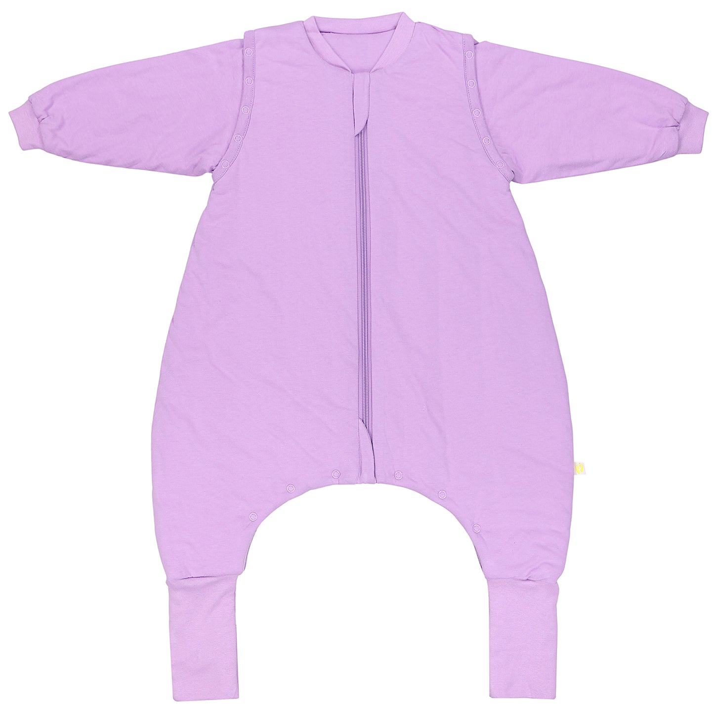 Schlafsack mit Füßen und umklappbaren Bündchen 3.5 TOG_Lavendel_Vorderseite_1209