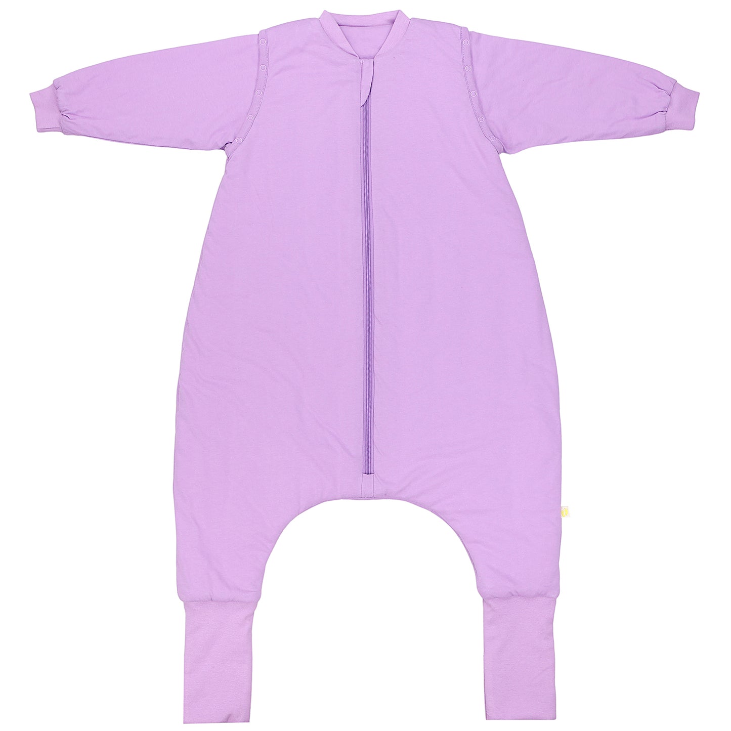 Schlafsack mit Füßen und umklappbaren Bündchen 3.5 TOG_Lavendel_Vorderseite_1209