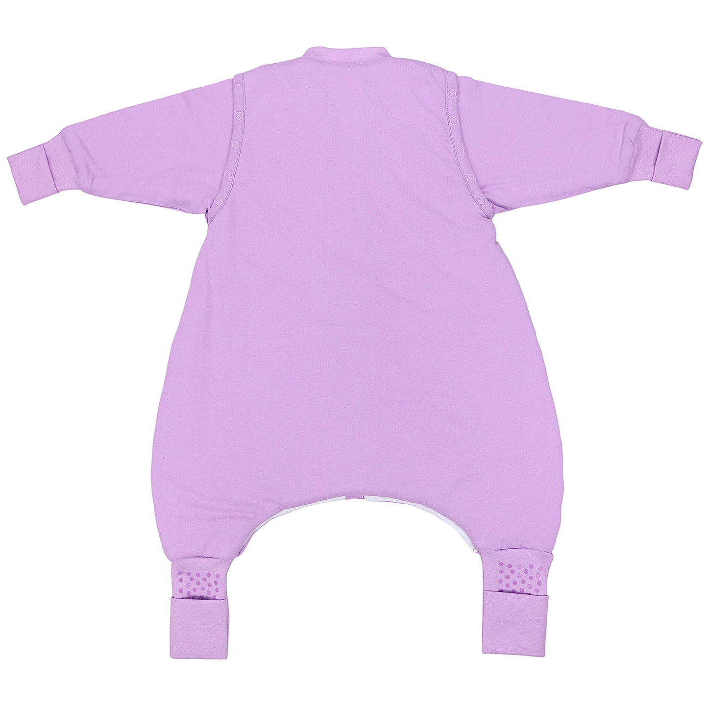 Schlafsack mit Füßen und umklappbaren Bündchen 3.5 TOG_Lavendel_Rückseite_1209