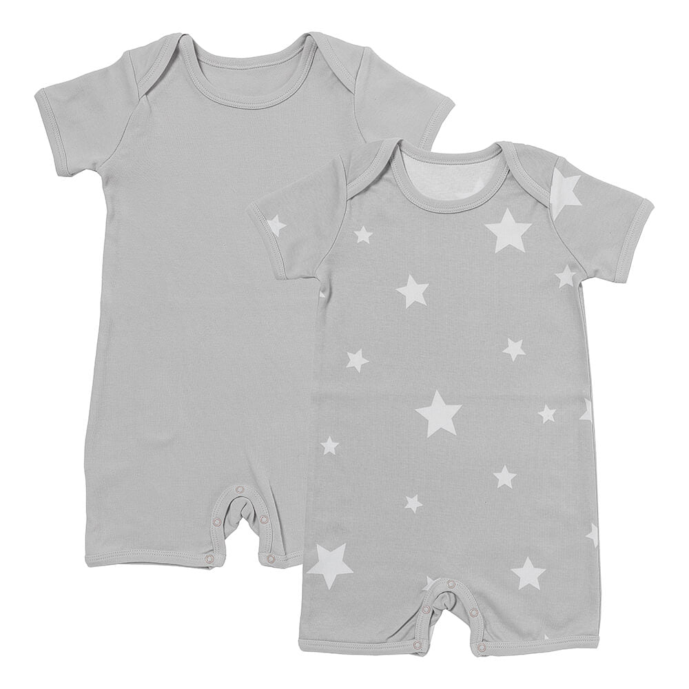 Bio Baby-Strampler kurzarm 2er-Pack_Sterne grau_1_439