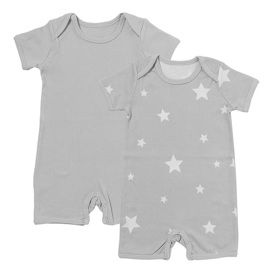 Bio Baby-Strampler kurzarm 2er-Pack_Sterne grau_1_439