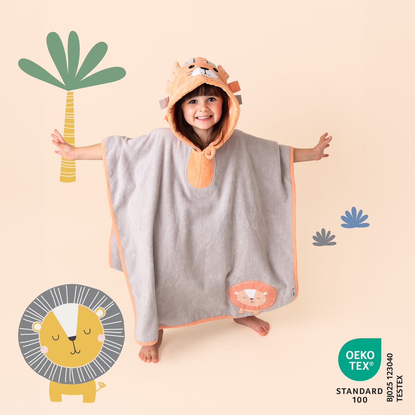 Frottee Badeponcho_Löwe_409_2 - (Bild-42)