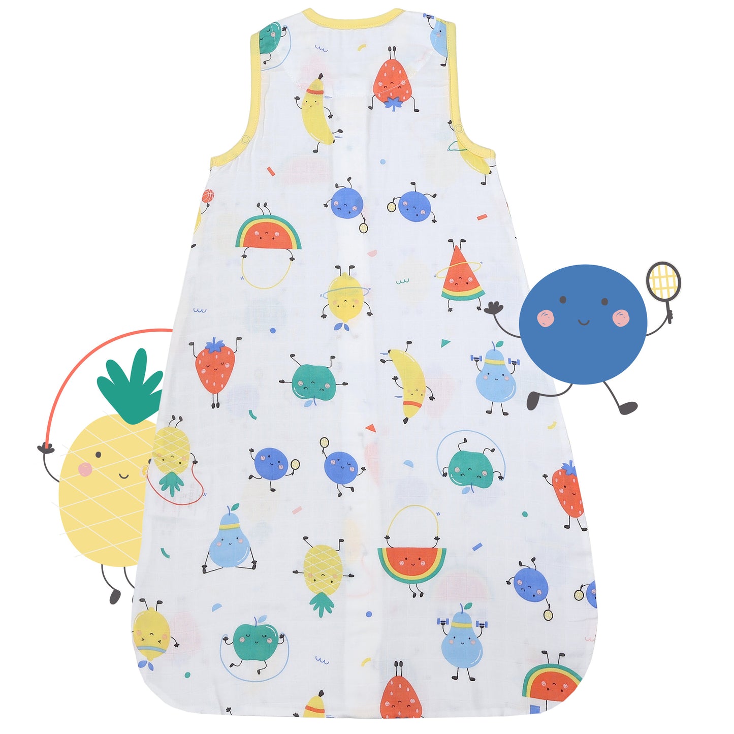 Musselin Babyschlafsack 0.5 TOG_Fruchtathleten_Rückseite_415