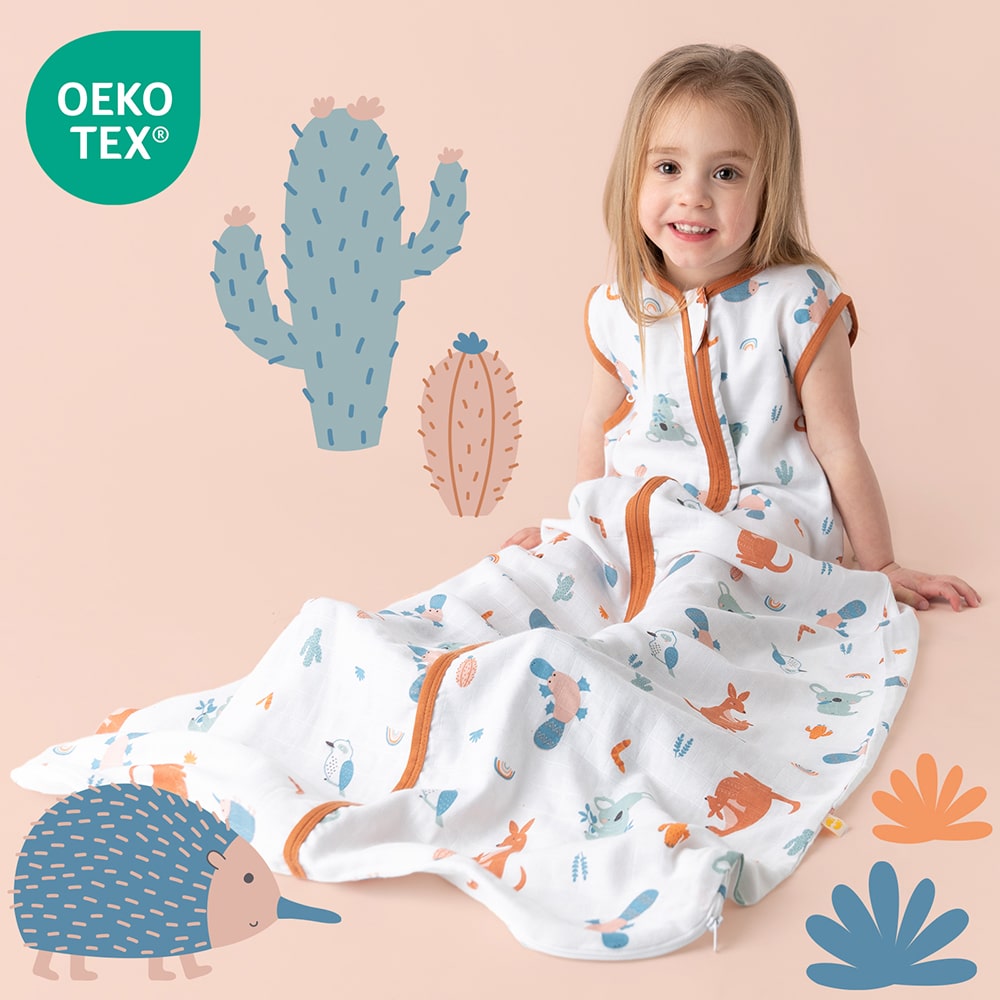 Musselin Babyschlafsack 0.5 TOG_Känguru_OEKOTEX_415