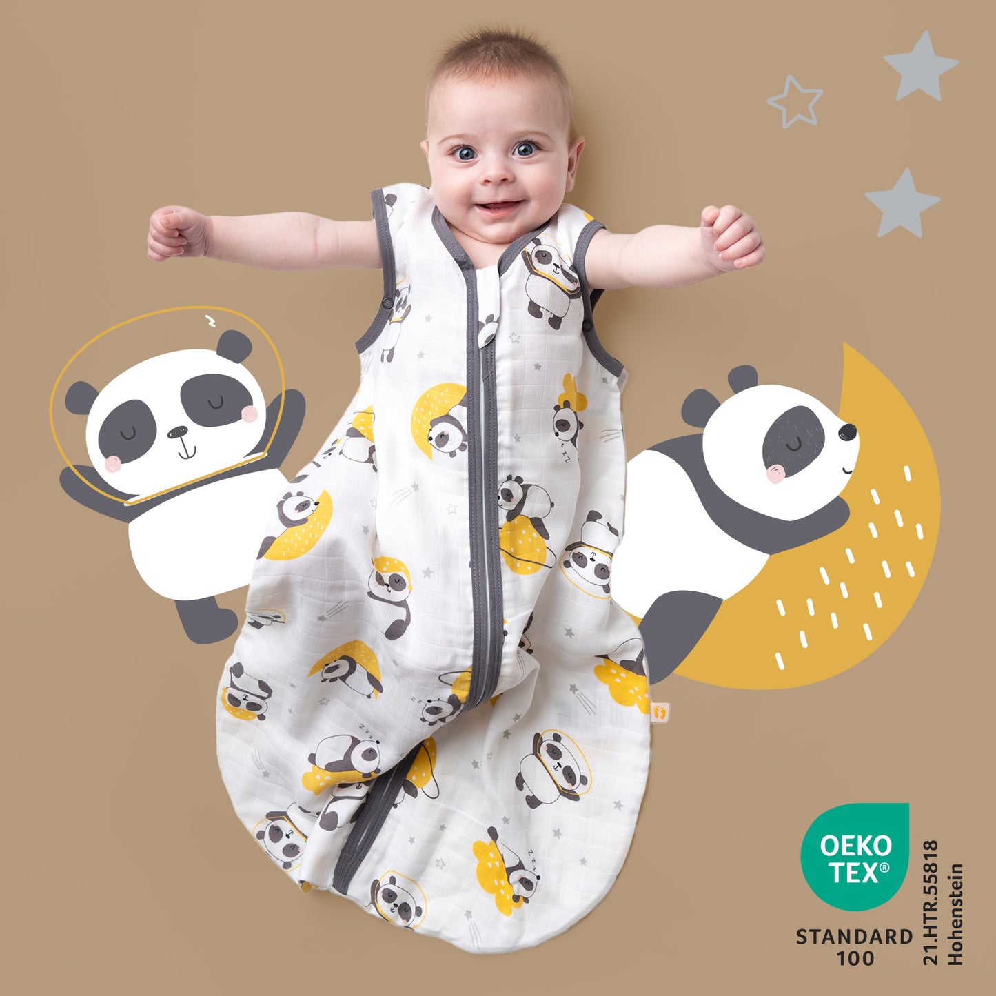 Musselin Babyschlafsack 0.5 TOG_Panda_415_2 - (Bild-37)