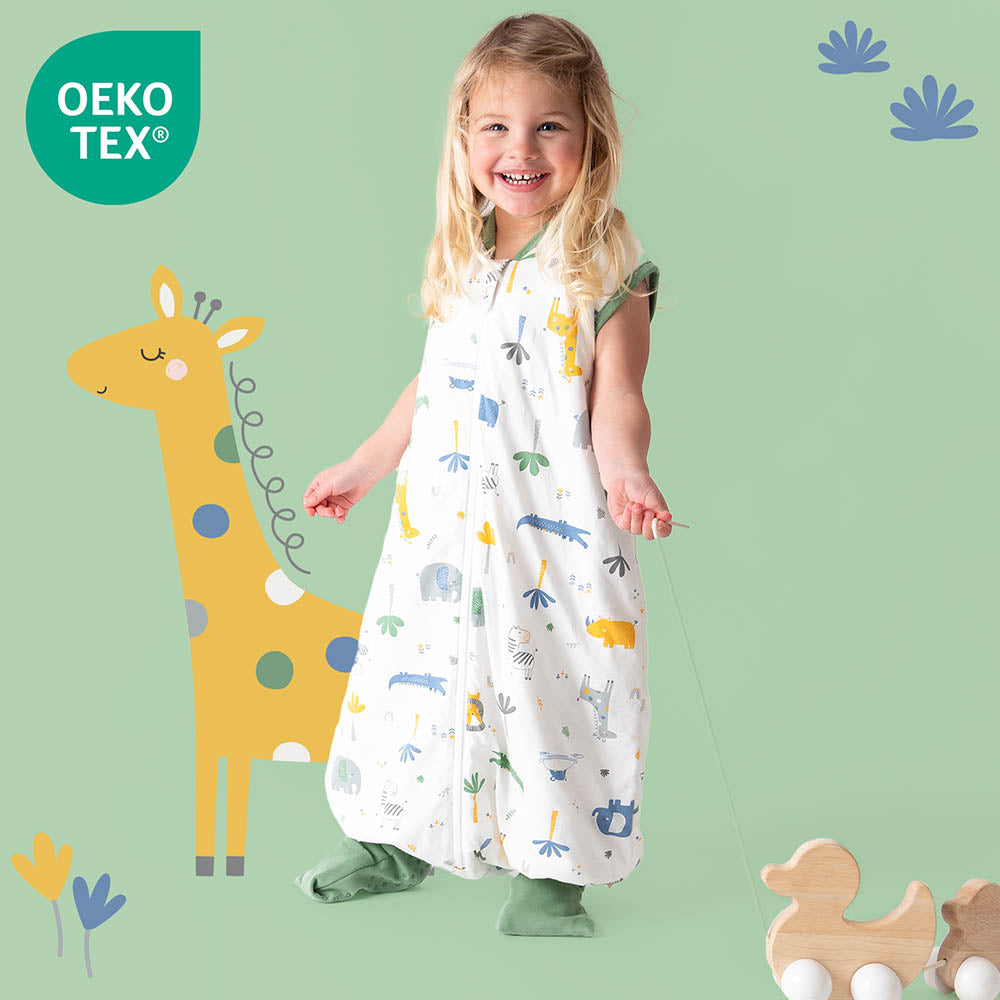 Schlafsack mit Füßen und umklappbaren Bündchen 1.0 TOG_Dschungel_OEKOTEX_418