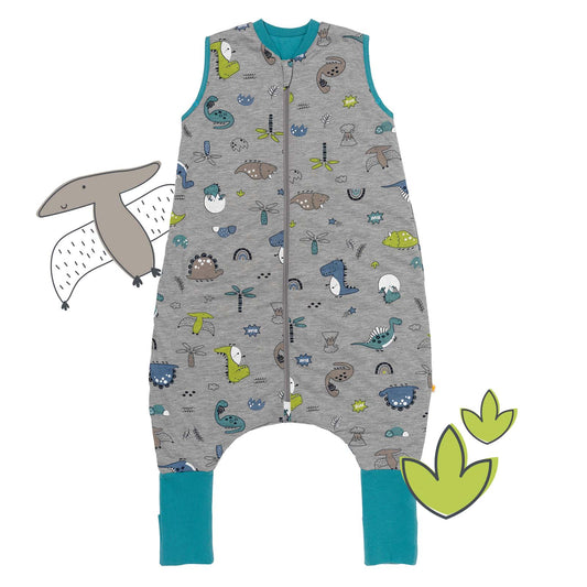 Schlafsack mit Füßen und umklappbaren Bündchen 1.0 TOG_Dinosaurier_Vorderseite_418
