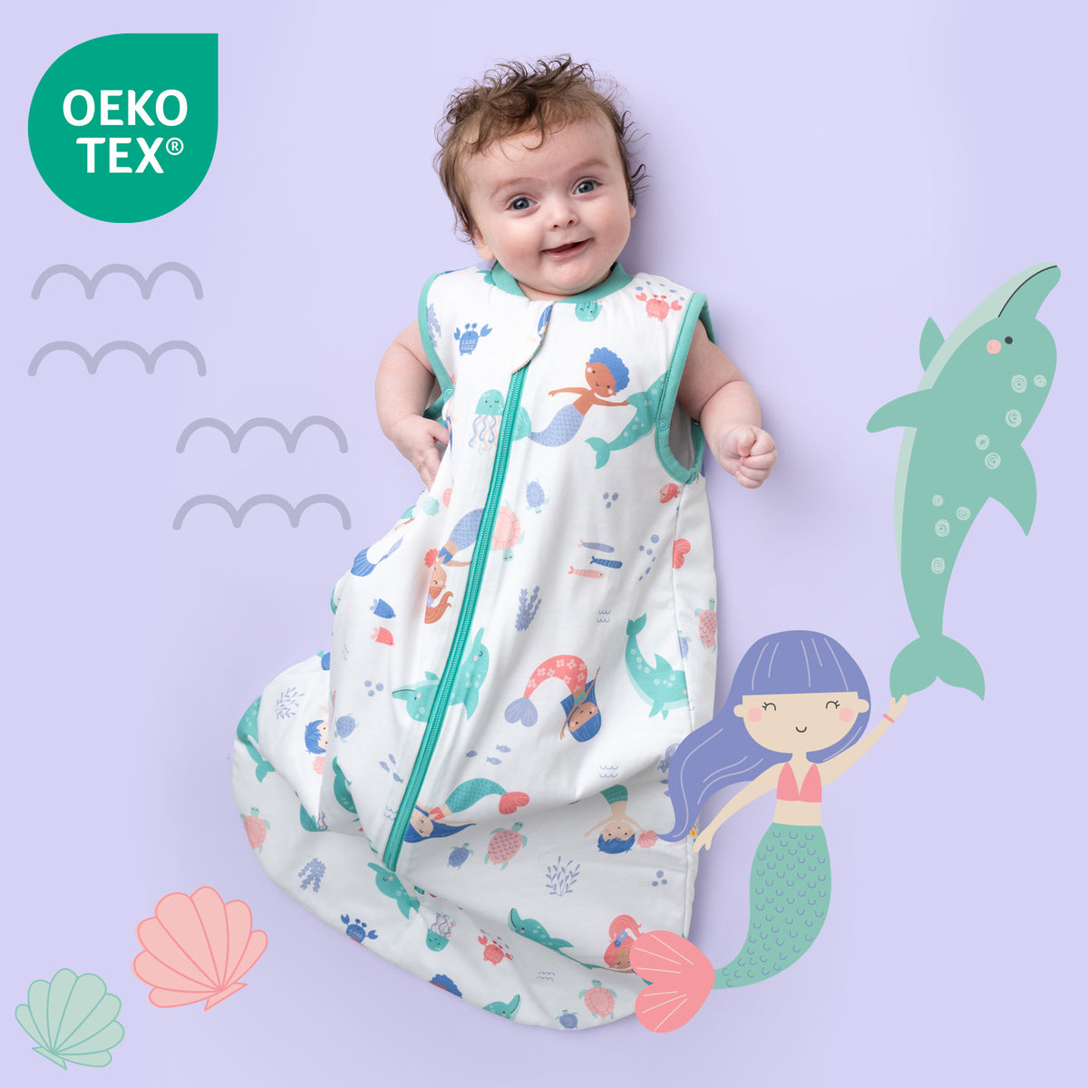 Babyschlafsack 1.0 TOG_Meerjungfrau_OEKOTEX_420
