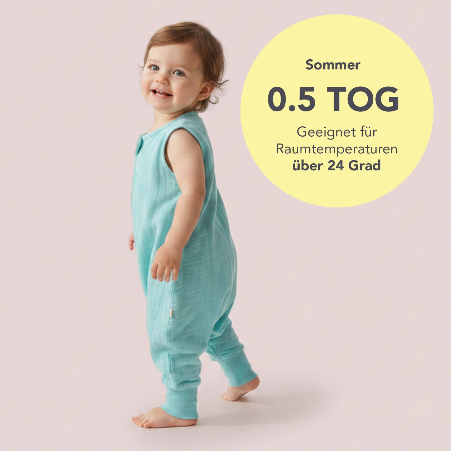 Musselin Schlafsack mit Füßen 0.5 Tog_Aqua_5_422
