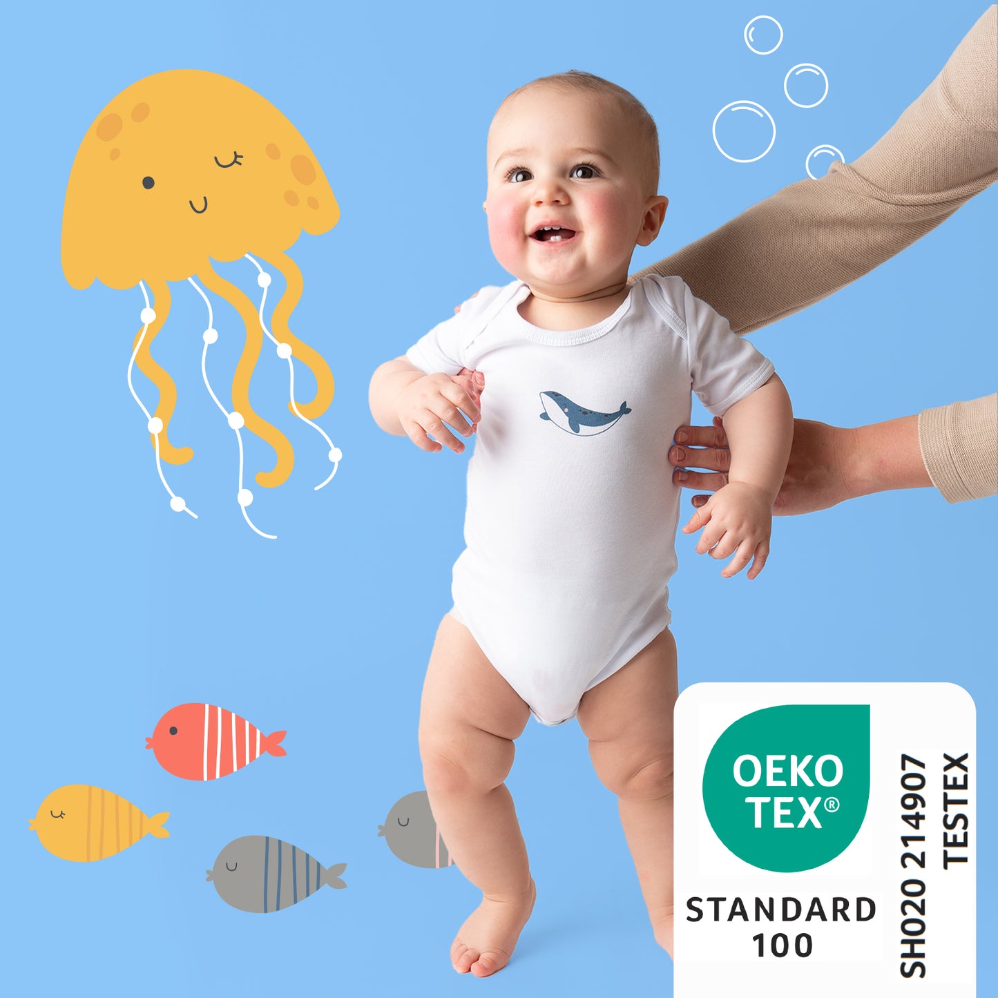 Bio Baby-Bodys kurzarm 5er-Pack_Meerestiere_2_430