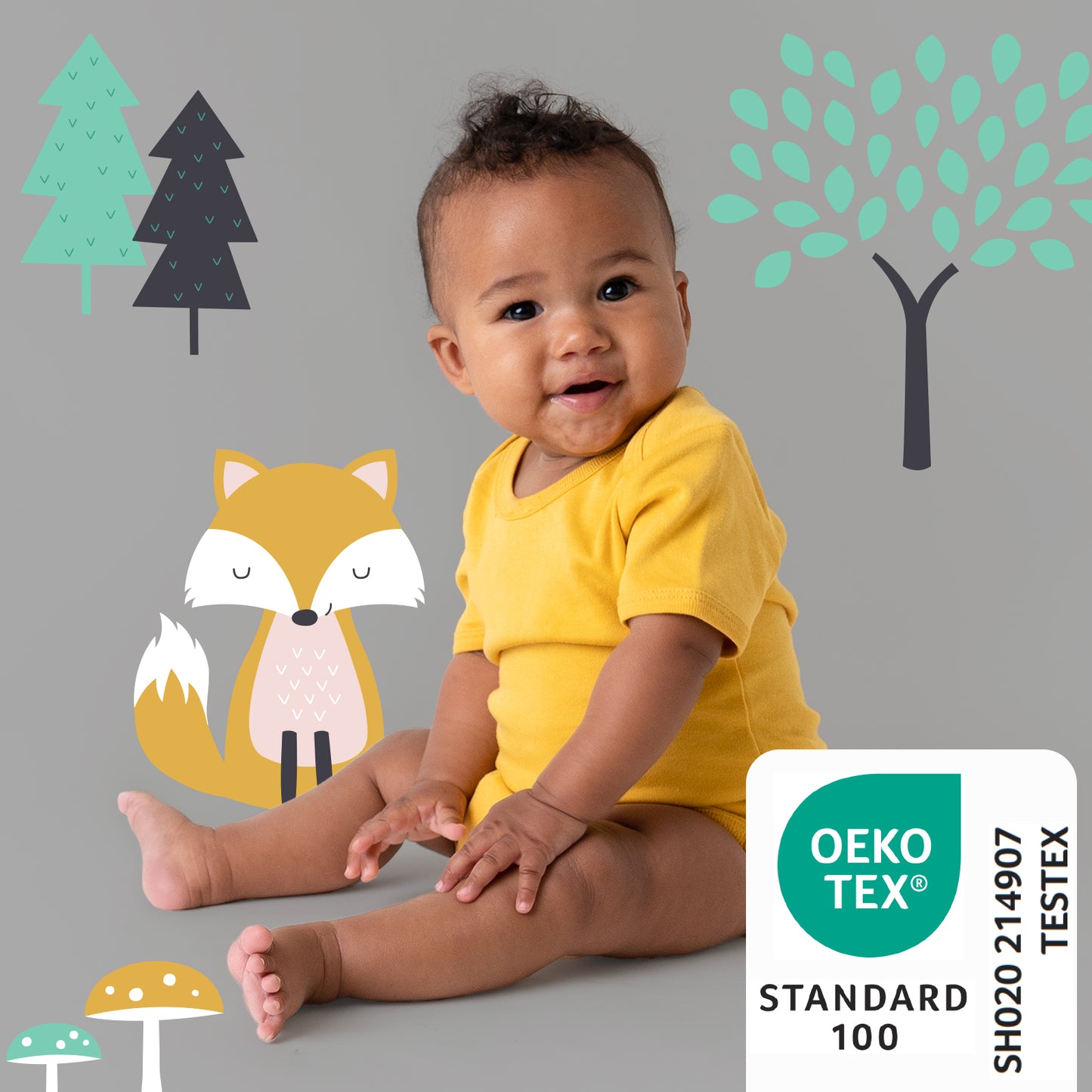 Bio Baby-Bodys kurzarm 5er-Pack_Waldtiere_2_430