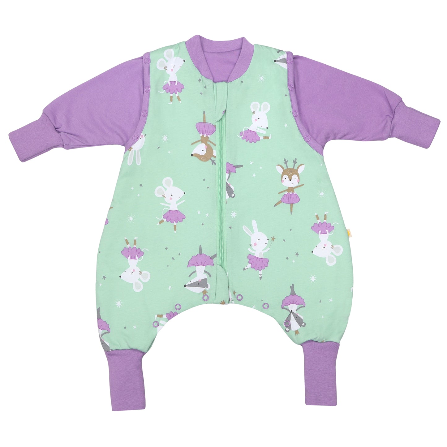 Schlafsack mit Füßen und umklappbaren Bündchen 2.5 TOG_Ballerina_Vorderseite2_461