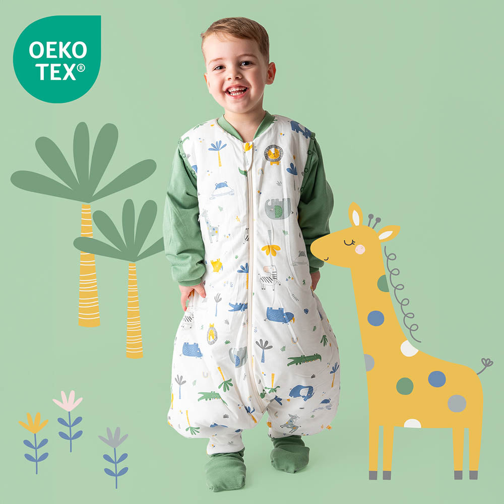 Schlafsack mit Füßen und umklappbaren Bündchen 2.5 TOG_Dschungel_OEKOTEX_461