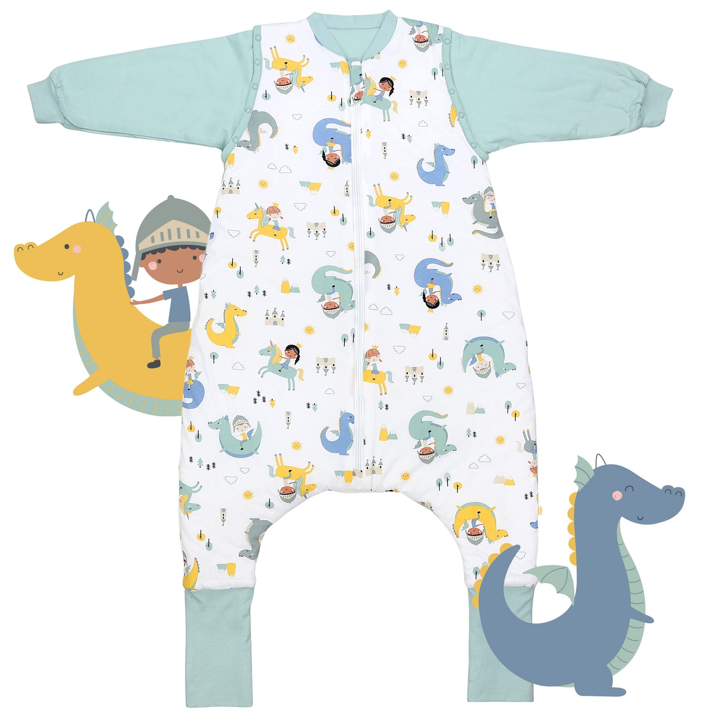 Schlafsack mit Füßen und umklappbaren Bündchen 2.5 TOG_Fantasia_Vorderseite_461