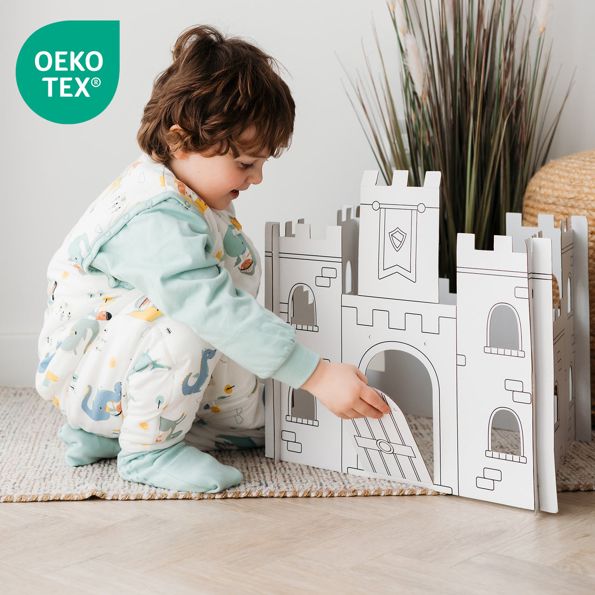 Schlafsack mit Füßen und umklappbaren Bündchen 2.5 TOG_Fantasia_OEKOTEX_461