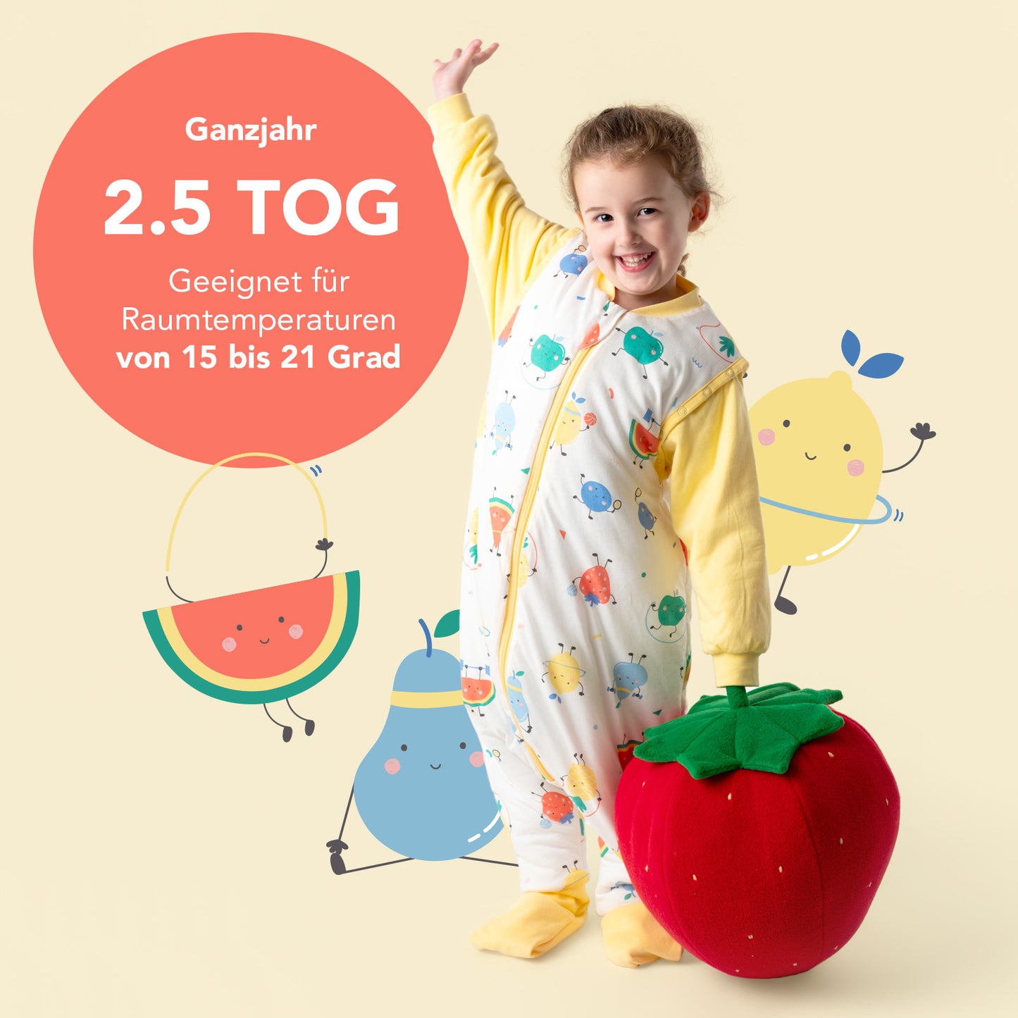 Schlafsack mit Füßen und umklappbaren Bündchen 2.5 TOG_Fruchtathleten_TOG_461