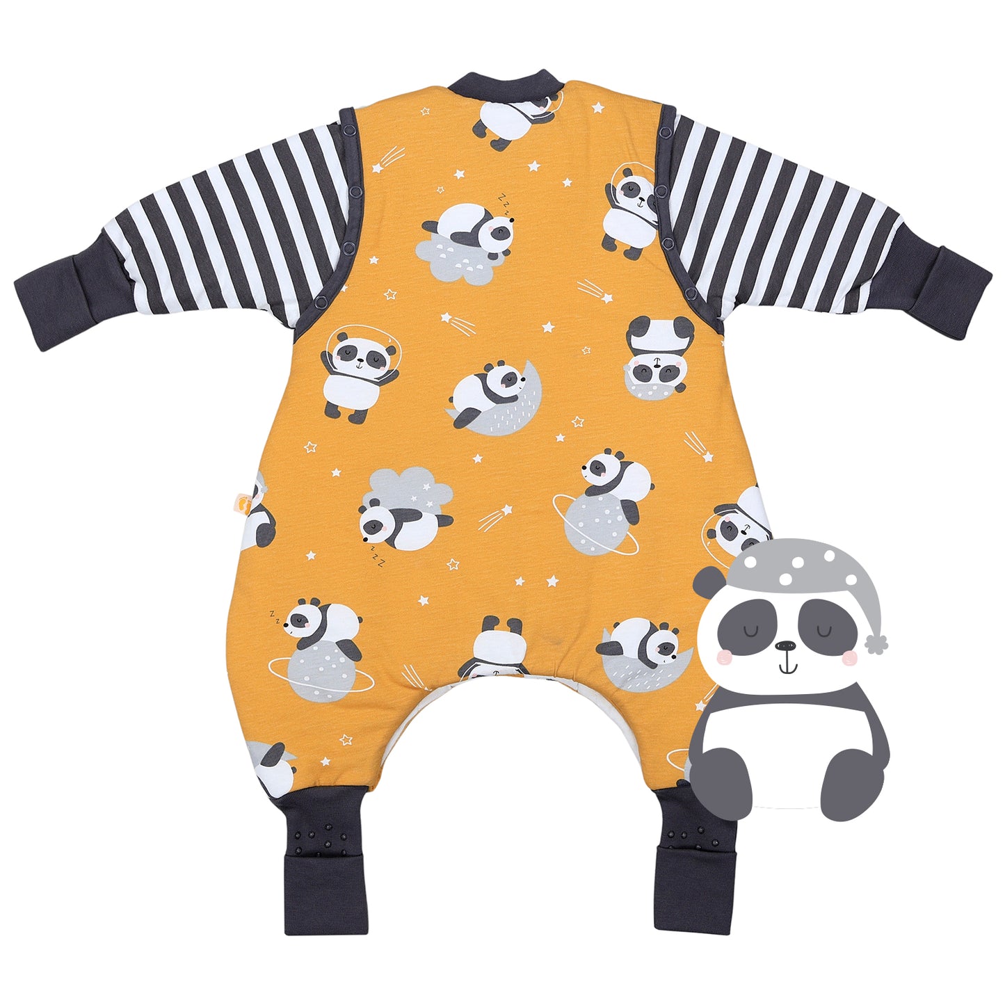 Schlafsack mit Füßen und umklappbaren Bündchen 2.5 TOG_Panda_Rückseite_461