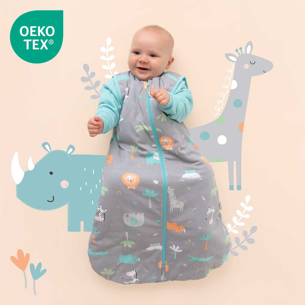 Babyschlafsack 2.5 TOG_Safari_OEKOTEX_465