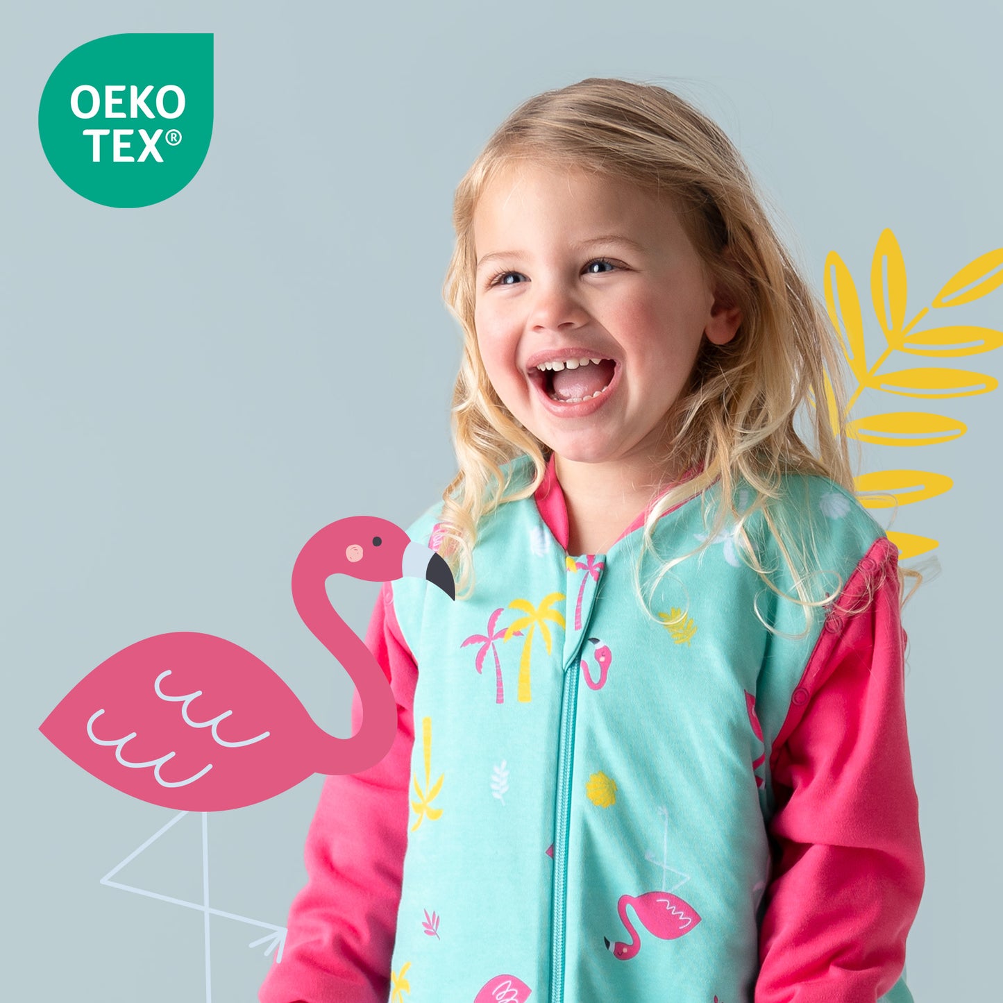 Bio Babyschlafsack 2.5 TOG_Flamingo_OEKOTEX_466