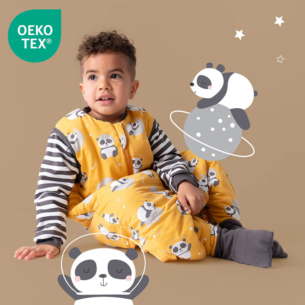 Schlafsack mit Füßen und umklappbaren Bündchen 3.5 TOG_Panda_OEKOTEX_468