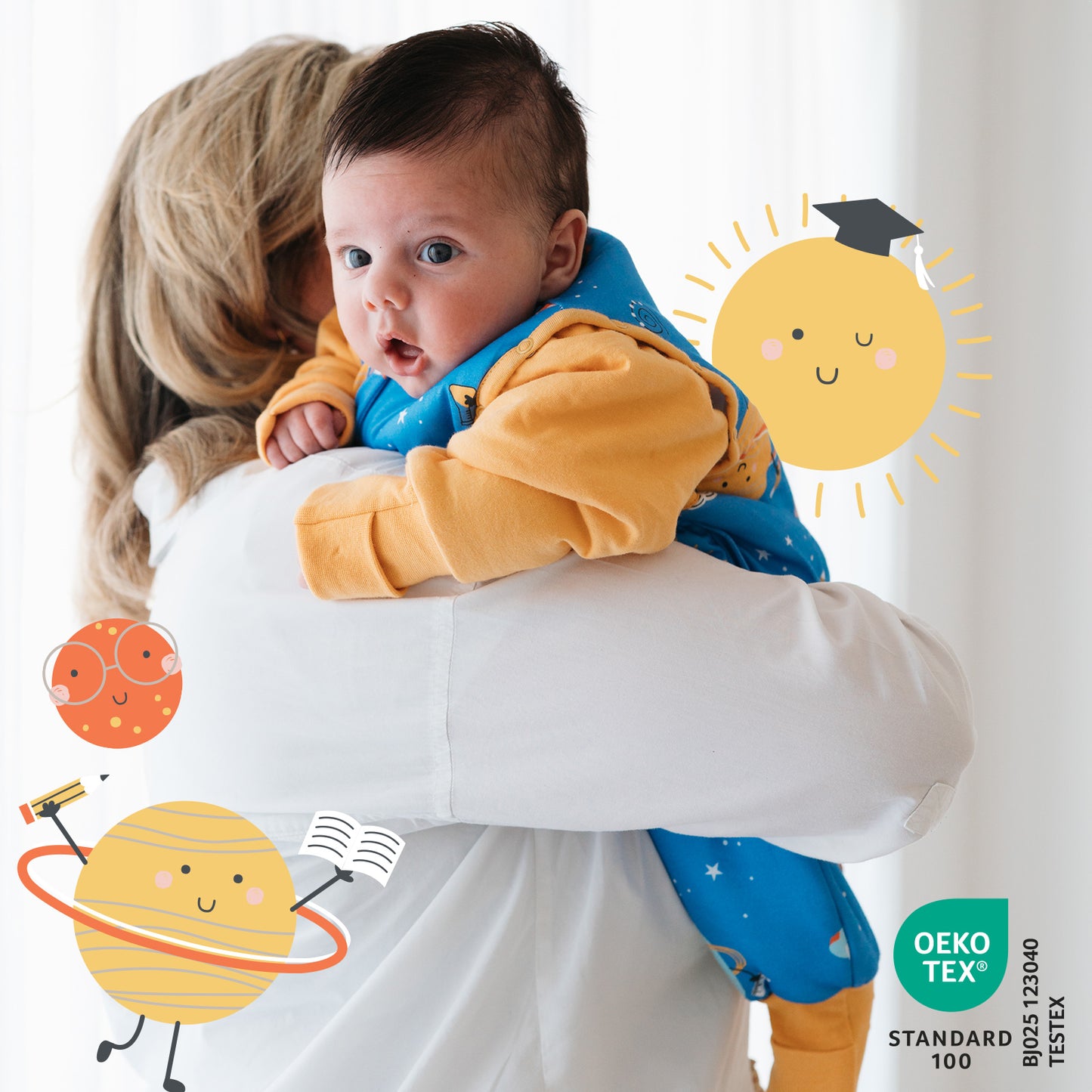 Schlafsack mit Füßen und umklappbaren Bündchen, 3.5 TOG