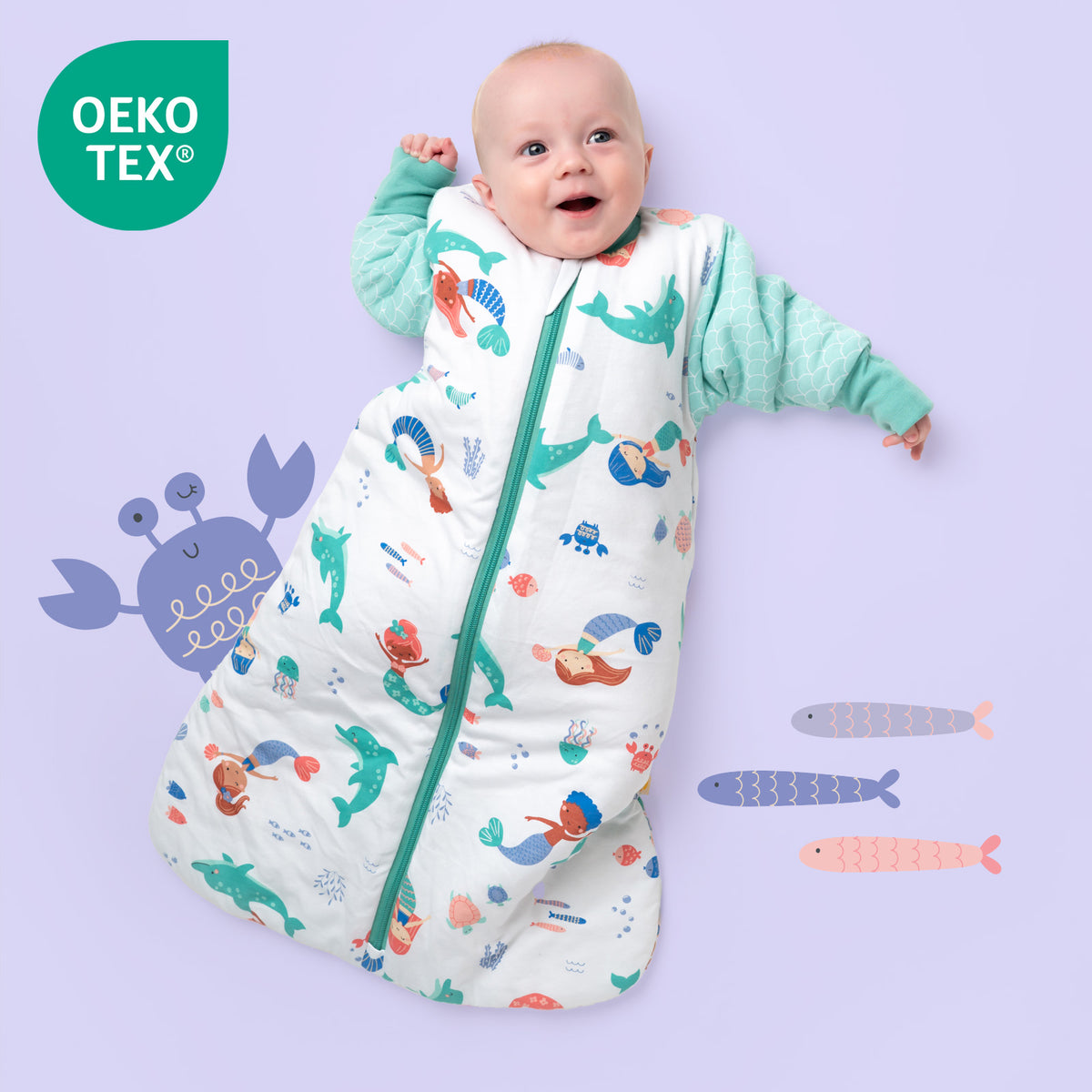 Babyschlafsack 3.5 TOG_Meerjungfrau_OEKOTEX_471