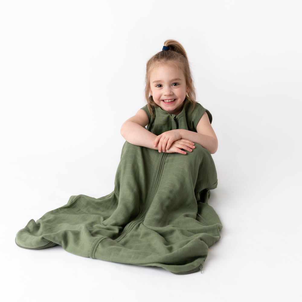 Musselin Babyschlafsack 0.5 Tog_Olive_6_423
