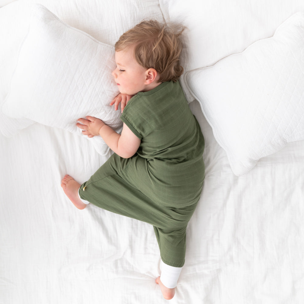 Musselin Schlafsack mit Füßen 0.5 Tog_Olive_5_422