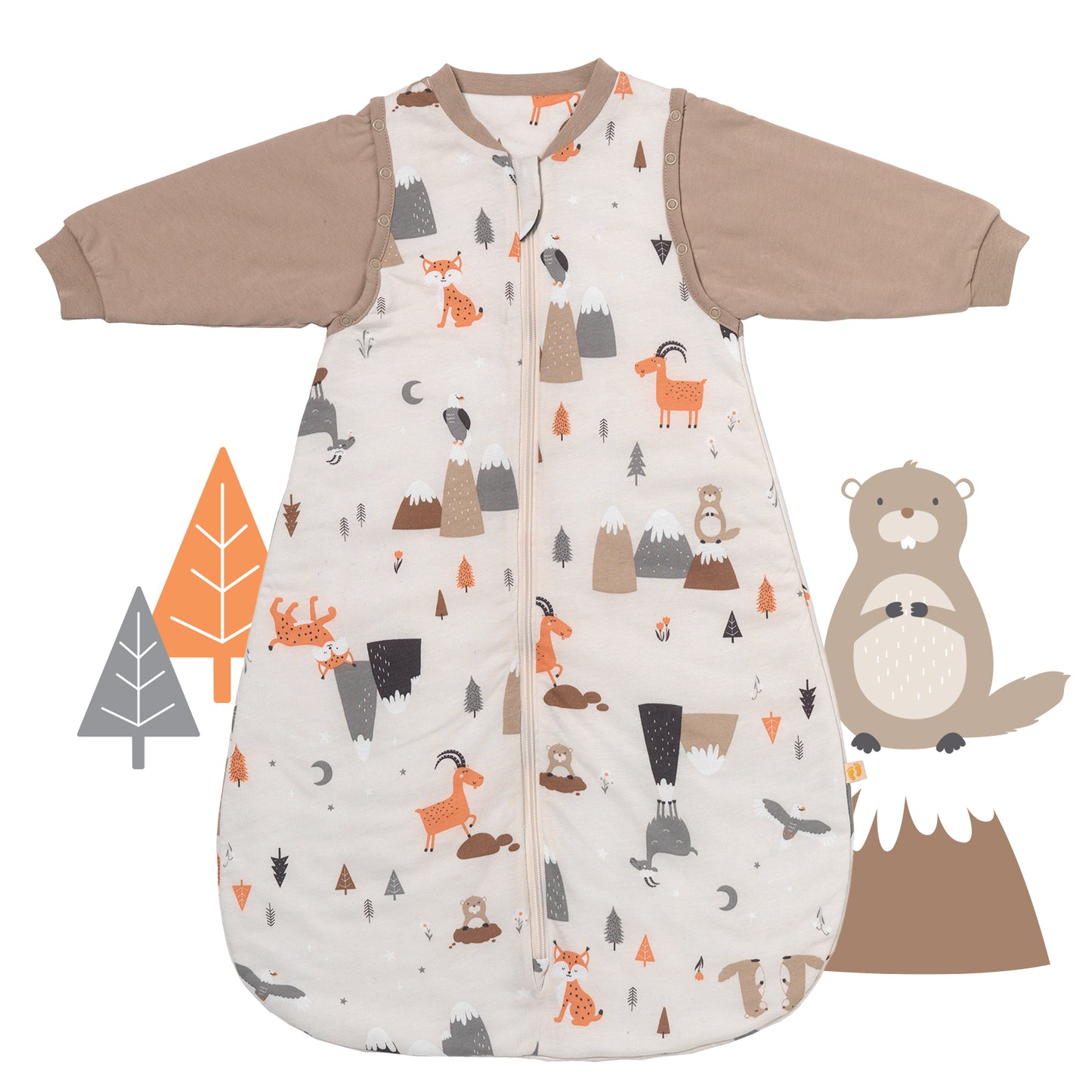 Babyschlafsack 1.0 TOG_Bergtiere_Vorderseite_1187