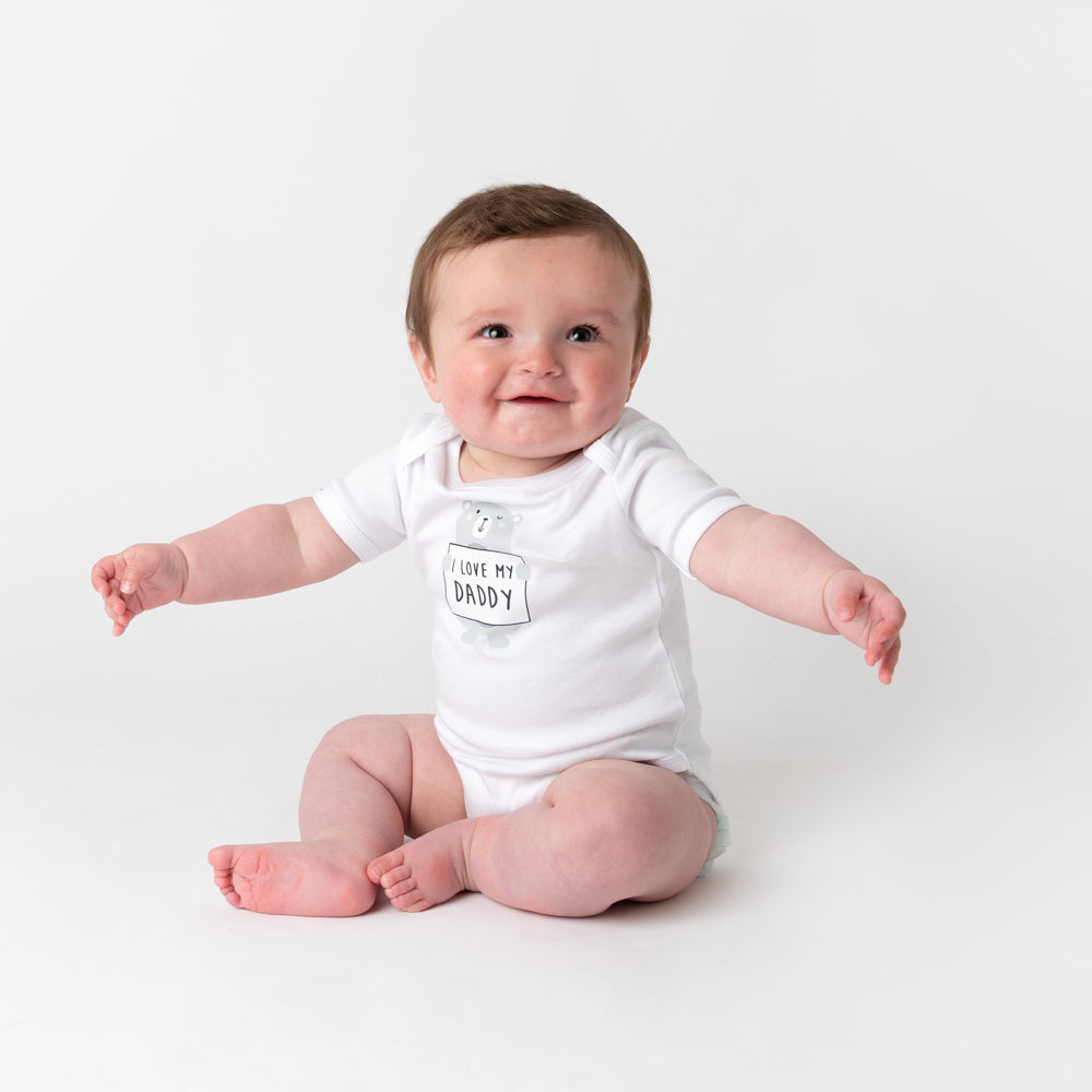 Bio Baby-Body Slogan kurzarm